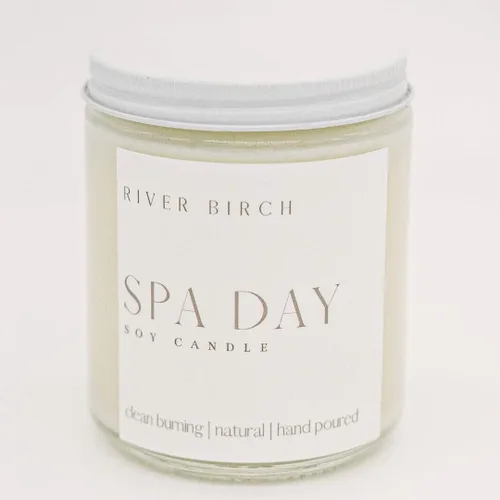 Vista 8 de River Birch Candles - Vela perfumada de menta y pomelo, velas de soja de primera calidad, totalmente naturales, no tóxicas, 16 onzas, 90 horas