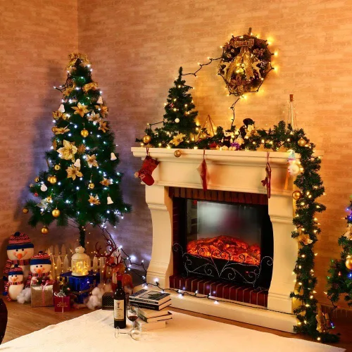 Vista 8 de Brizled Luces de Navidad, 33 pies, 100 LED Conectables de Extremo a Extremo, Mini Luces de Cadena de Navidad, 120V Certificadas UL, Blanco Frío, Luz