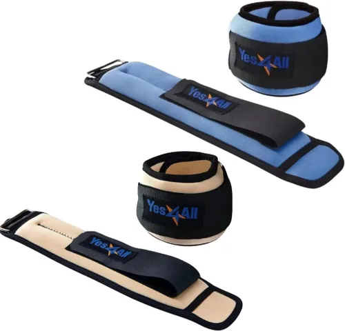 Vista 17 de Yes4All Par de pesas para muñeca y tobillo de 1 libra a 10 libras, correa ajustable para caminar, trotar, pilates, gimnasio, entrenamiento