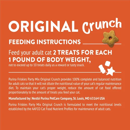 Vista 10 de Purina Friskies - Golosinas para gatos, Party Mix Original Crunch – (paquete de 6) bolsas de 6 onzas