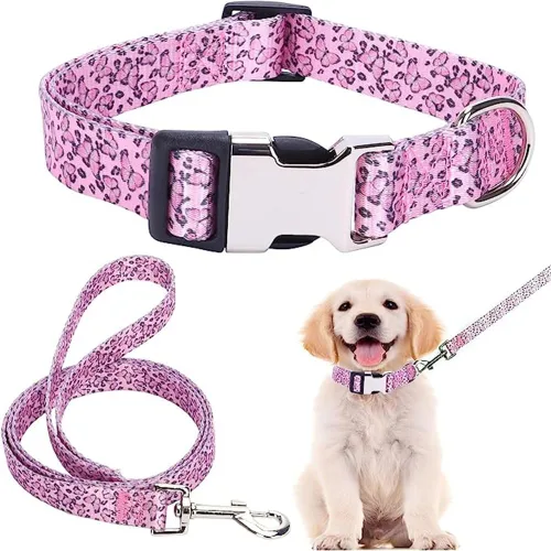 Vista 18 de Weimostar Collar suave para perro con bonito patrón floral y hebilla ajustable, duradero y elegante, collar para cachorros para mascotas pequeñas