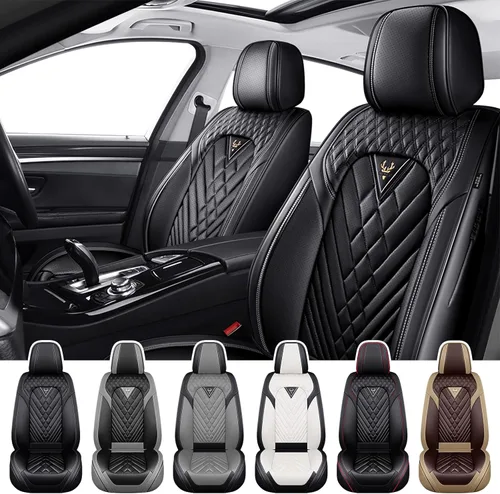 Vista 28 de Fundas de Asiento de Coche para Nissan Altima 2000-2026, Funda de Asiento Completa de Piel Nappa Impermeable, Protector de Asiento Automotriz Negro