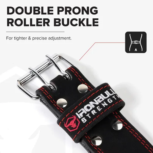 Vista 4 de Cinturón de levantamiento de pesas – Cinturón de cuero acolchado de 6 pulgadas – Soporte de espalda resistente y cómodo para levantamiento de pesas