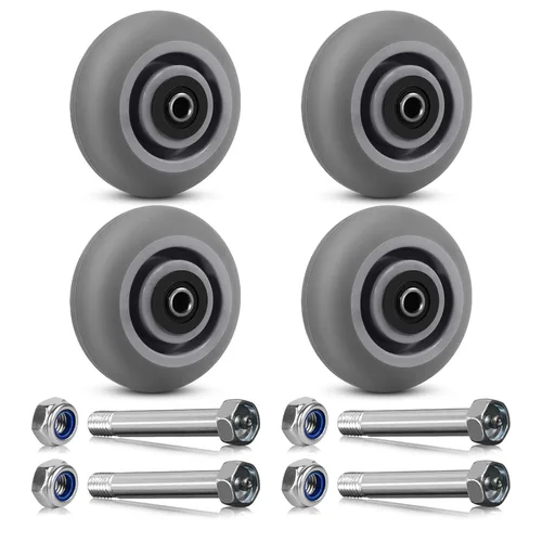 Vista 9 de Ruedas giratorias resistentes de 4 pulgadas, 350 libras por ruedas, ruedas de goma termoplástica para ruedas industriales, ruedas de remolque