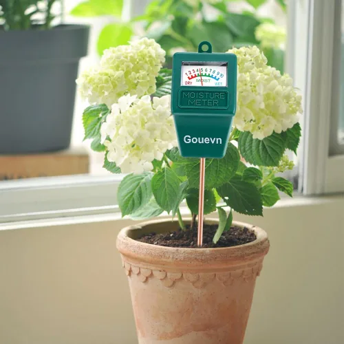 Vista 5 de Gouevn Medidor de humedad del suelo, medidor de humedad para plantas en interiores y exteriores, sensor de humedad higrómetro, kit de prueba