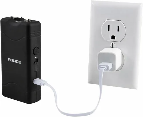 Vista 4 de POLICE Pistola paralizante para defensa personal 800 – Mini recargable de alto voltaje con linterna LED, compacta y resistente, seguridad personal