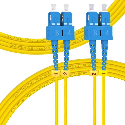 Vista 8 de Cable de conexión de fibra óptica SC a SC OS2 1M Opciones de longitud: 3.3 ft-164.0 ft, Cable de fibra óptica dúplex monomodo 1G/10G 9/125um SMF