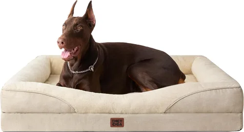 Vista 27 de EHEYCIGA Cama de espuma viscoelástica XL para perros de tamaño extra grande, sofá ortopédico extragrande para perros con lados y forro impermeable