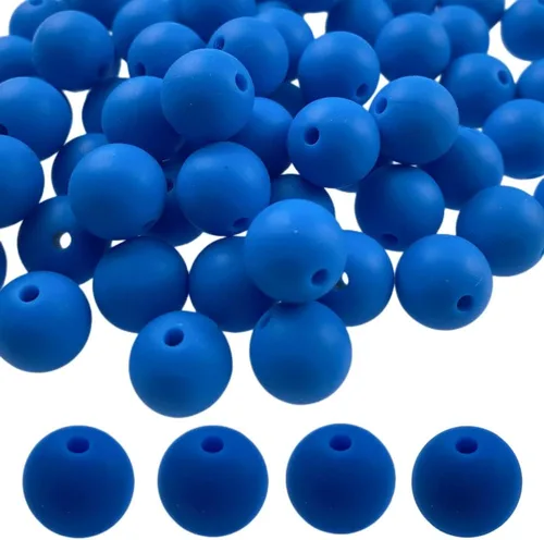 Vista 70 de Abalorios de silicona, 100 piezas de 9 mm de abalorios redondos de silicona para hacer llaveros, pulseras, collares, aretes, joyas, manualidades DIY