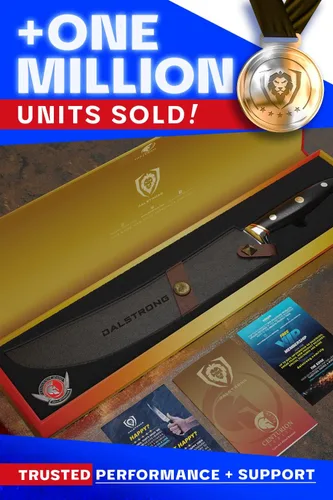 Vista 5 de Dalstrong Cuchillo de carnicero 10 pulgadas Serie Centurion Acero inoxidable de alto carbono sueco 14C28N Cuchillo de cocina de carne con mango