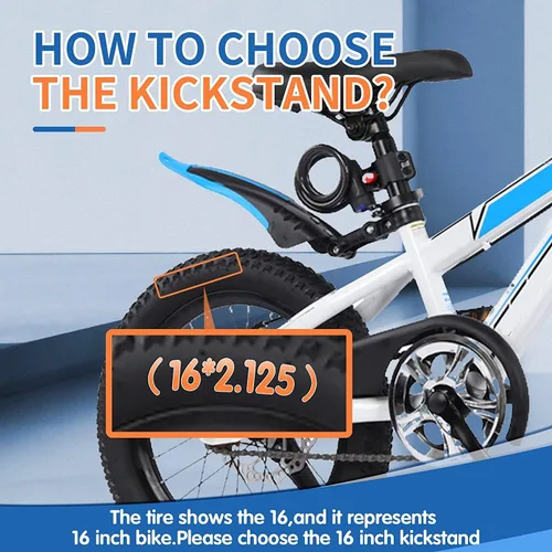 Vista 3 de LEICHTEN Soporte de soporte para bicicleta de 16, 18, 20 pulgadas, ajustable, para niños, aleación de aluminio, soporte de almacenamiento
