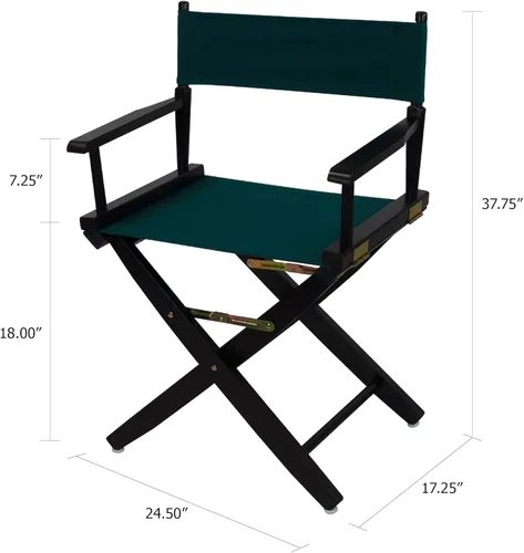 Vista 178 de American Trails - Silla de director extra ancha de 24 pulgadas, marco negro con lienzo verde cazador, altura de mostrador