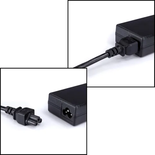 Vista 6 de Cable de alimentación de CA de 3 pies, color negro, de 3 clavijas, para portátiles, computadoras y fuentes de alimentación, cable de alimentación