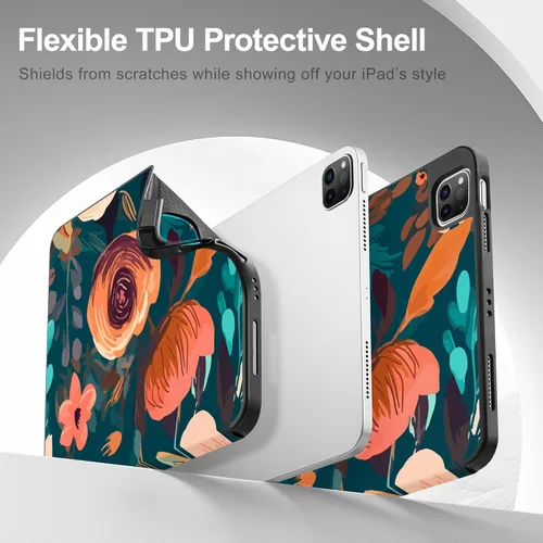 Vista 8 de May Chen Funda para iPad Pro de 11 pulgadas (4ª, 3ª, 2ª y 1ª generación) 2022 2021 2020 2018, soporte triple + soporte para lápiz + encendido