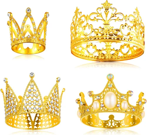 Vista 11 de Jetec 4 piezas de accesorios para ramos de flores con diamantes de imitación, decoración real para baby shower, boda, cumpleaños y mascotas