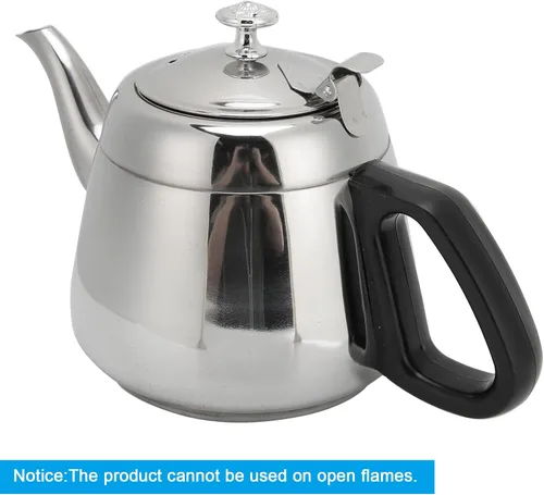 Vista 5 de Alvinlite Tetera de acero inoxidable, hervidor de agua con infusor Hervidor de agua, tetera para café, tetera para té verde suelto, tetera de acero