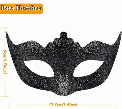 Vista 3 de Juego de Máscaras para Pareja de SIQUK, Máscara de Fiesta Veneciana, Máscara de Disfraz