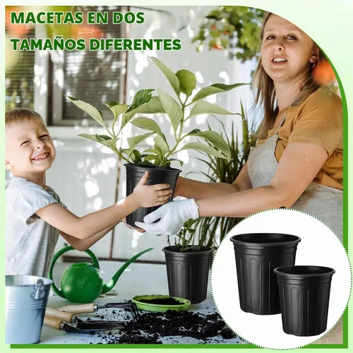 Vista 6 de FoldTier - 300 macetas de plástico flexible a granel de 2 galones y 1 galón