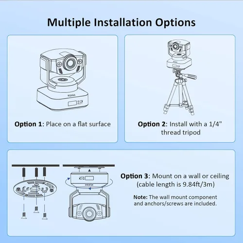 Vista 9 de Cámara PTZ NexiGo 20X Zoom Óptico con Salidas PoE HDMI/3G-SDI/USB/LAN de Transmisión IP, Seguimiento Automático AI para Videoconferencia