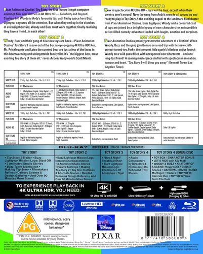 Vista 2 de Disney and Pixar's Toy Story 1-4 UHD Collection Blu-ray 2021 4K UHD