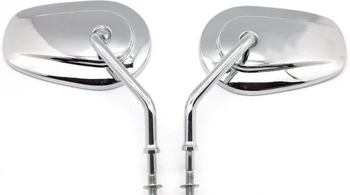 Vista 2 de 1 par de espejos cromados CNC de tallo largo compatibles para 1991 Harley-Davidson Low Rider FXRS