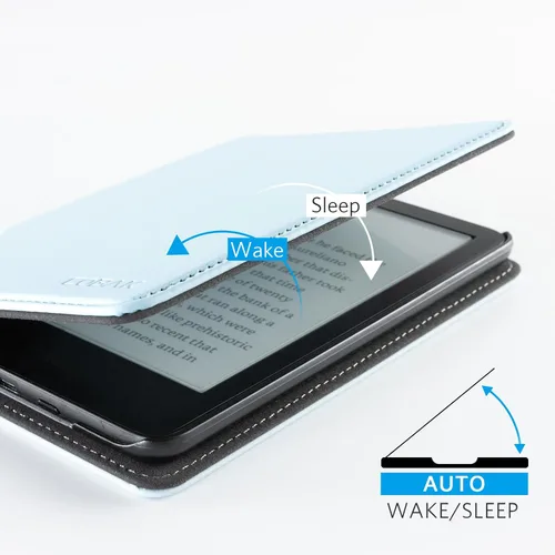 Vista 4 de CoBak Funda para tablet de 6" (2024 y 2022, 11ª generación), funda inteligente de piel sintética con función de encendido/encendido automático