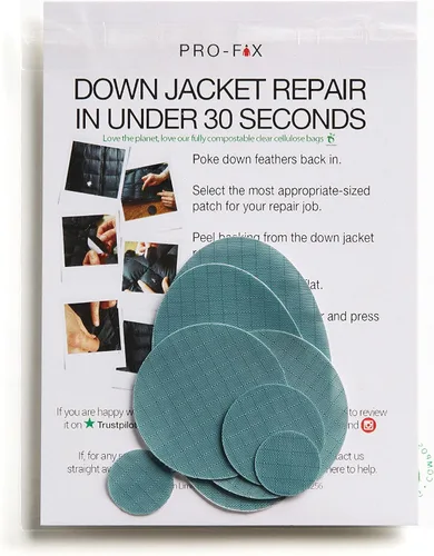 Vista 13 de Kit de parches de reparación autoadhesivos impermeables - Reparación de 30 segundos para chaquetas de plumón, tiendas de campaña, sacos de dormir