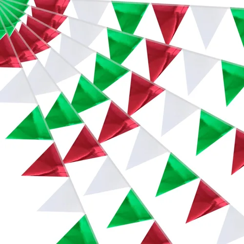 Vista 26 de Banderín de camuflaje de 49 pies, banderas triangulares de camuflaje del ejército para decoraciones de fiesta de cumpleaños