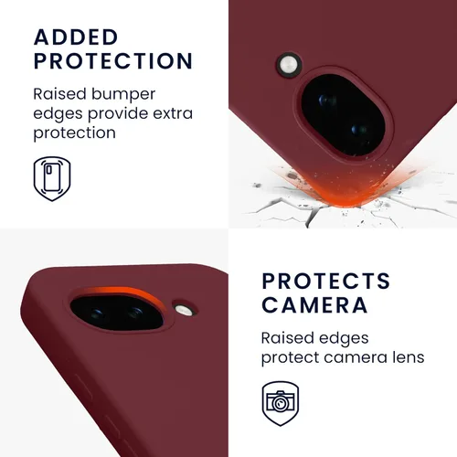 Vista 283 de kwmobile Funda Compatible con Google Pixel 6 Pro - Funda de teléfono de silicona TPU con acabado suave - Azul Arrecife