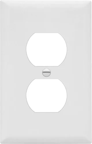 Vista 8 de ENERLITES Placa de pared de salida de receptáculo dúplex de tamaño mediano, placas de cubiertas de toma de corriente, tamaño medio de 1 banda, 4.88