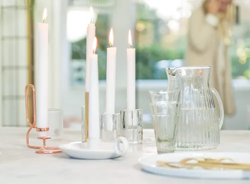 Vista 6 de BOLSIUS White Candlesticks - Juego de 50 velas sin goteo sin perfume de 11.5 pulgadas para el hogar y la cena, más de 12 horas de combustión