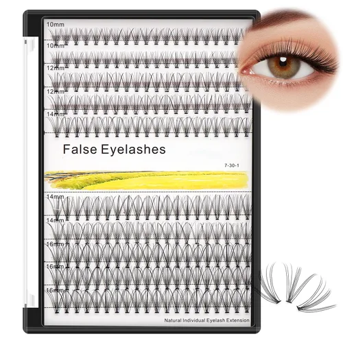 Vista 6 de →Vayator - Extensión de pestañas de visón, bandeja mixta de 0.39 a 0.70 pulgadas, pestañas postizas de volumen ruso natural 3D, pestañas postizas