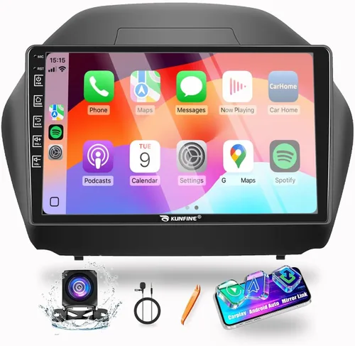 Para Hyundai Tucson 2010-2015 CarPlay Android Navegación Automática Estéreo GPS Radio Reverse Cámara Pantalla 10 "IPS Pantalla Táctil Headunit 10