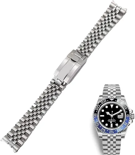 Vista 6 de MURVE For Rolex GMT Master II 20mm Stainless Steel Replacement Wrist Watch Band watchband Strap Bracelet Jubilee with Oyster Clasp