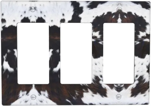 Vista 129 de Placa decorativa para interruptor de luz, diseño bohemio, abstracción, montaña y sol, 2 bandas, 1 palanca, 1 placa de pared dúplex, cubiertas