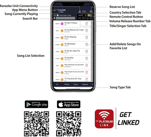 Vista 7 de La máquina de karaoke Platinum Cello2 se adapta con 2 micrófonos inalámbricos, más de 23K canciones: 7K canciones filipinas tagalog+4K canciones
