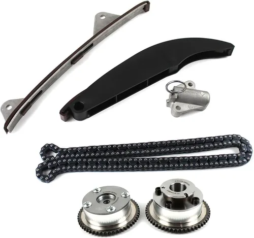 Vista 7 de 24321-2E010 24350-2E011 Kit de cadena de distribución con 2 piezas de admisión y escape VVT piñón de engranaje aplicado para motor Kia Soul Forte