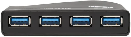 Vista 4 de Tripp Lite Mini Hub USB-A de 4 puertos - USB 3.2 Gen 1, hasta 5 Gigabits por segundo, Plug and Play no necesita software, adaptadores de enchufe