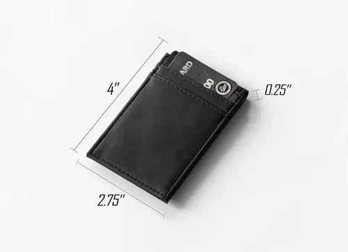 Vista 6 de Rico Industries NFL - Billetera personalizada con bolsillo frontal, personalizada, con grabado láser, delgada, ligera, gran regalo (elige tu color)