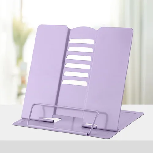 Vista 8 de Honagu Soporte de metal para libros de escritorio, soporte para libros para leer manos libres, soporte ajustable para documentos de libros