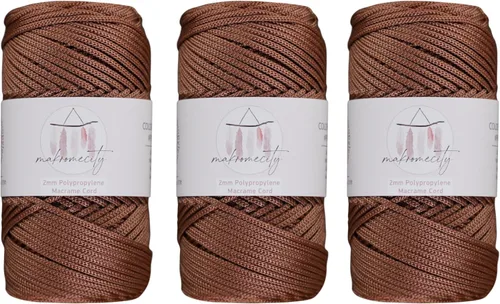 Vista 19 de Makromecity, Cordón de macramé de poliéster de 2 mm x 38 metros (125 yardas) 2 mm de polipropileno, cordón de macramé para crochet, bolsa