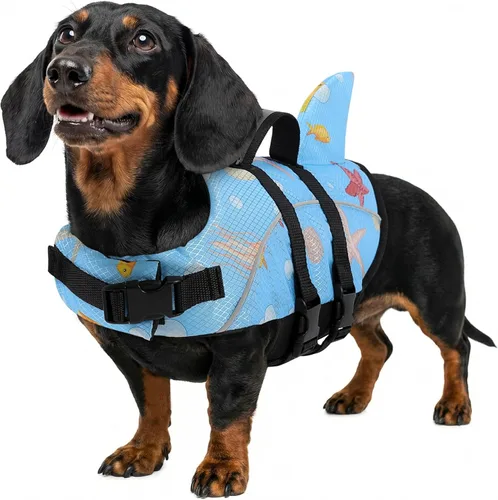 Vista 29 de Queenmore Chaleco salvavidas para gatos XXS, chaleco salvavidas para perros extra pequeño para nadar en barco, chaleco salvavidas ligero con asa