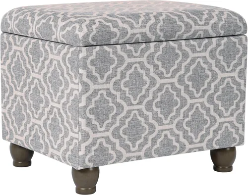 Vista 109 de HomePop Decoración para el hogar K7646-A877 Otomana tapizada moderna rectangular de almacenamiento Otomana con tapa con bisagras