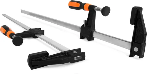Vista 8 de WEN 10206F2 Abrazaderas de barra de acero de ajuste rápido de 6 pulgadas con garganta de 2.5 pulgadas y mango de microajuste, paquete de dos