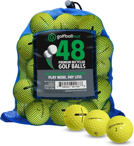 Vista 8 de Usado y reciclado para Taylormade Mix Near Mint 4A (blanco y amarillo) (24 y 48) pelotas de golf bolsa de malla incluida