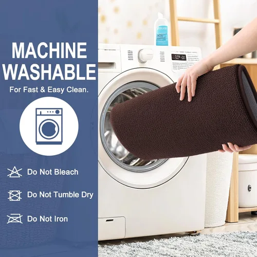 Vista 5 de OLANLY Alfombras de baño en forma de U de 24 x 20 pulgadas, extra suaves, absorbentes, gruesas, de contorno de espuma viscoelástica, se secan
