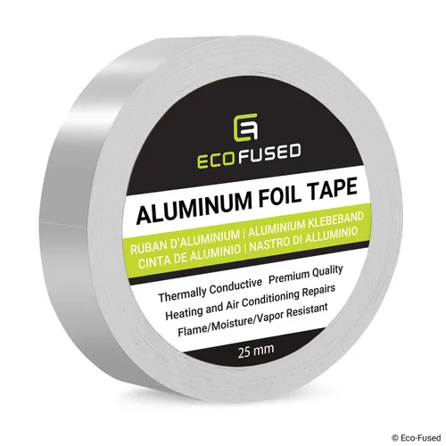 Vista 6 de Eco-Fused Cinta adhesiva de papel de aluminio para reparaciones de calefacción y aire acondicionado, térmicamente conductora, resistente a llamas