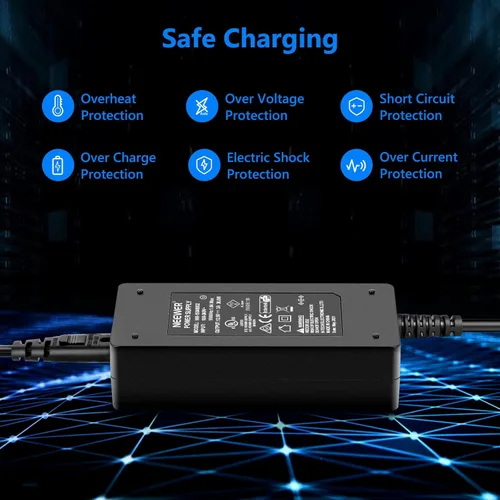 Vista 6 de Neewer Adaptador de fuente de alimentación AC 100-240V a DC 12V 5A 60W con cable de alimentación de 6.5 pies/6.6 ft compatible con luz de video LED