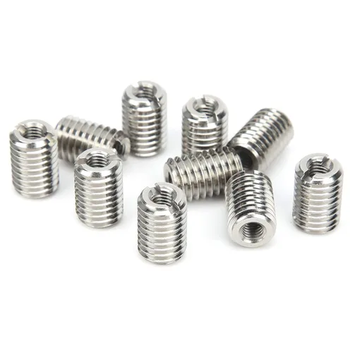 Vista 33 de 10 piezas de inserto de rosca autorroscante, tuerca reductora de rosca de 15 mm, rosca hembra M10 x 1.5 mm y rosca macho M12 x 1.75 mm, kit