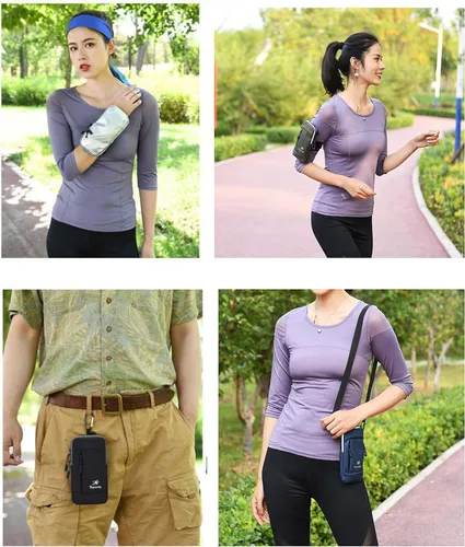 Vista 6 de Brazalete deportivo para correr, soporte para teléfono celular, bolsa cruzada para cinturón para Samsung Galaxy S21 FE S23 S22 Ultra S20 PlusGoogle